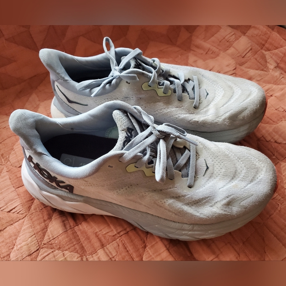 Hoka One One Light Gray Running Sneakers